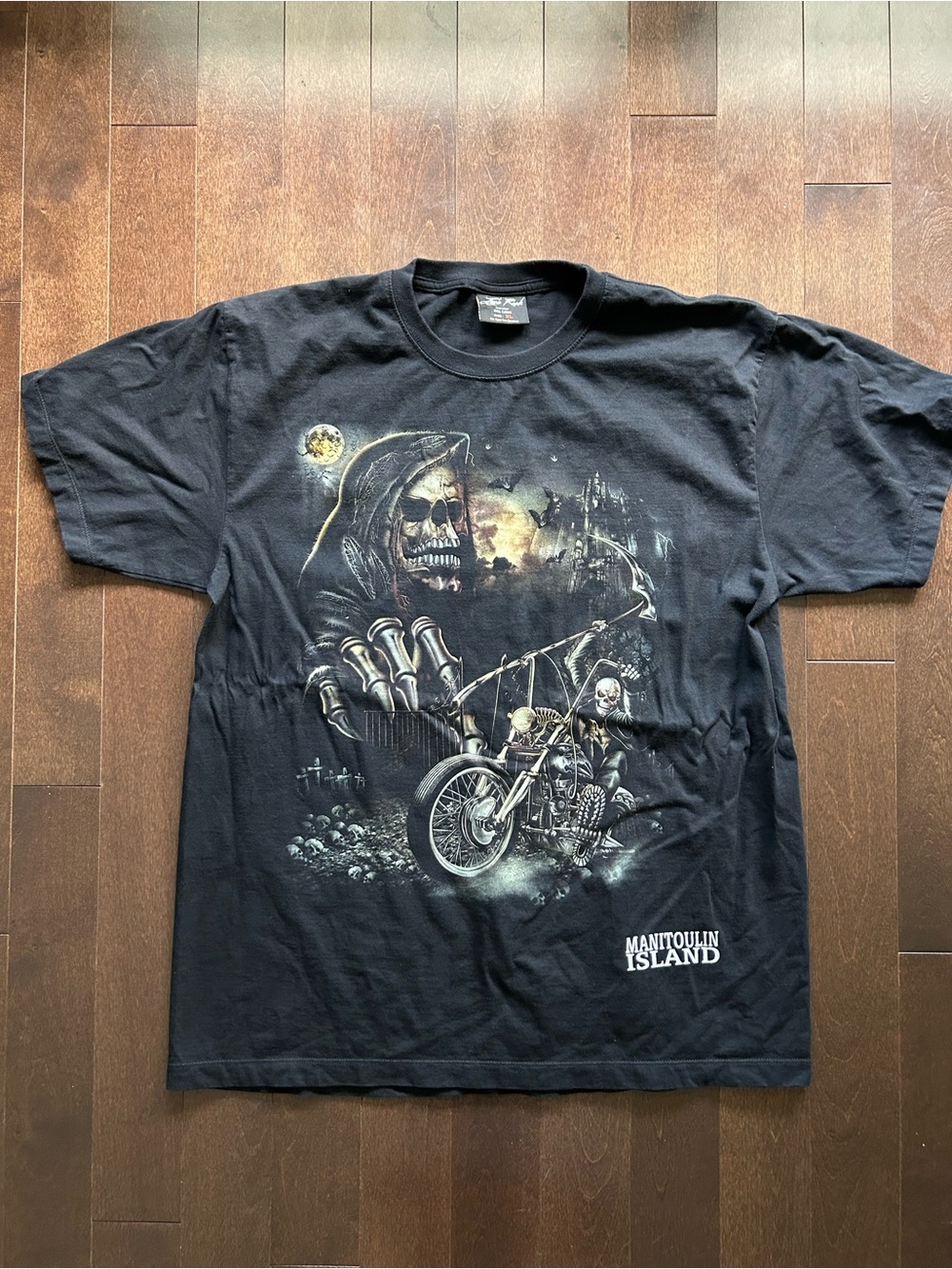 Vintage Grim Reaper Death Rider Motorcycle Shirt